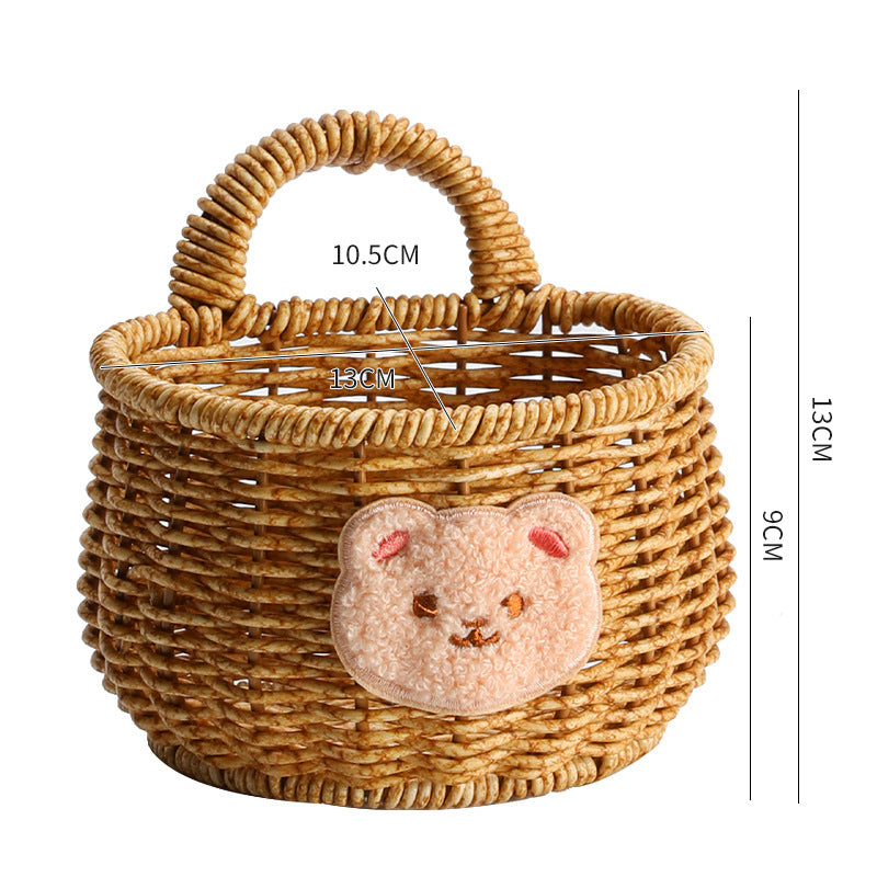 Handwoven Storage Basket with Ergonomic Handle Kalsten