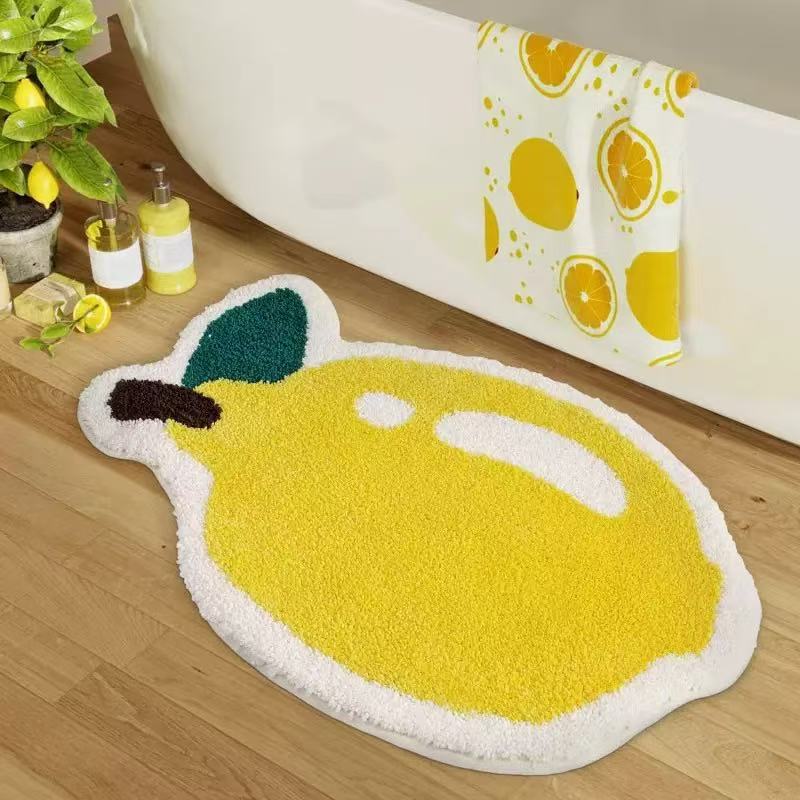 Lemon-Shaped Bath Mat Acalora