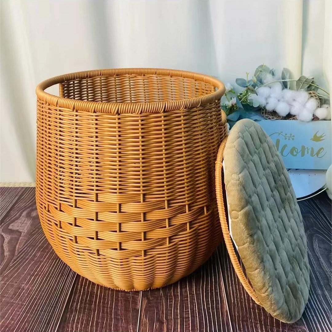 Women High-Quality Storage Basket with Padded Lid Kalsten