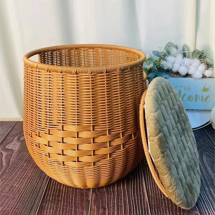 Women High-Quality Storage Basket with Padded Lid Kalsten