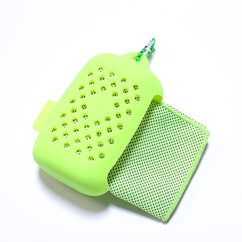 Women Portable Silicone Case with Integrated Cleaning Cloth Kalsten