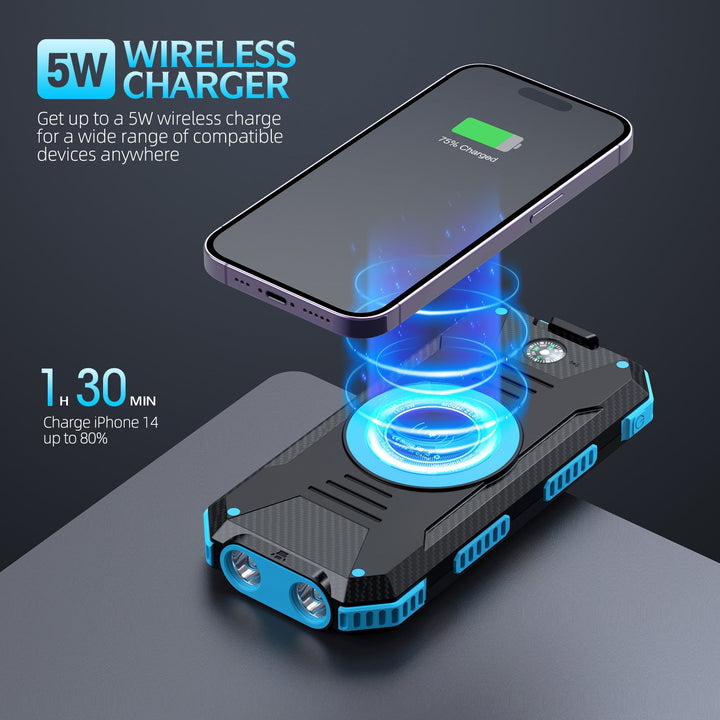 Solar-powered power bank with integrated compass and LED lighting Kalsten