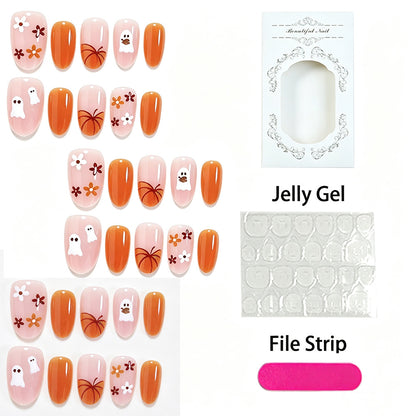 Creative Nail Art Set with Halloween-Themed Stencils Acalora