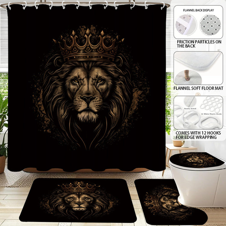 Digital Lion Themed Bathroom Set Kalsten