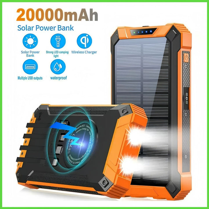 Solar Powerbank with Flashlight By Kalsten