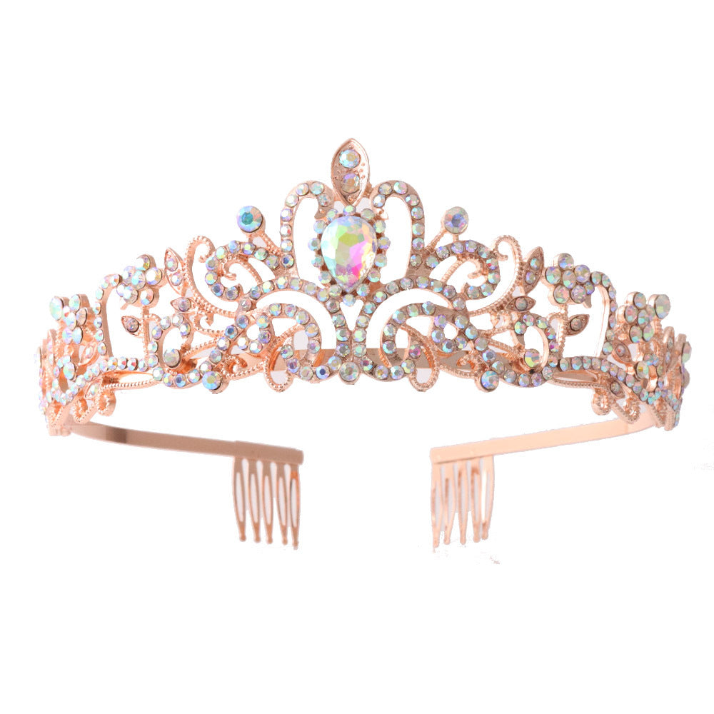 Ladies Sparkling Crystal Tiara with Filigree Design Kalsten