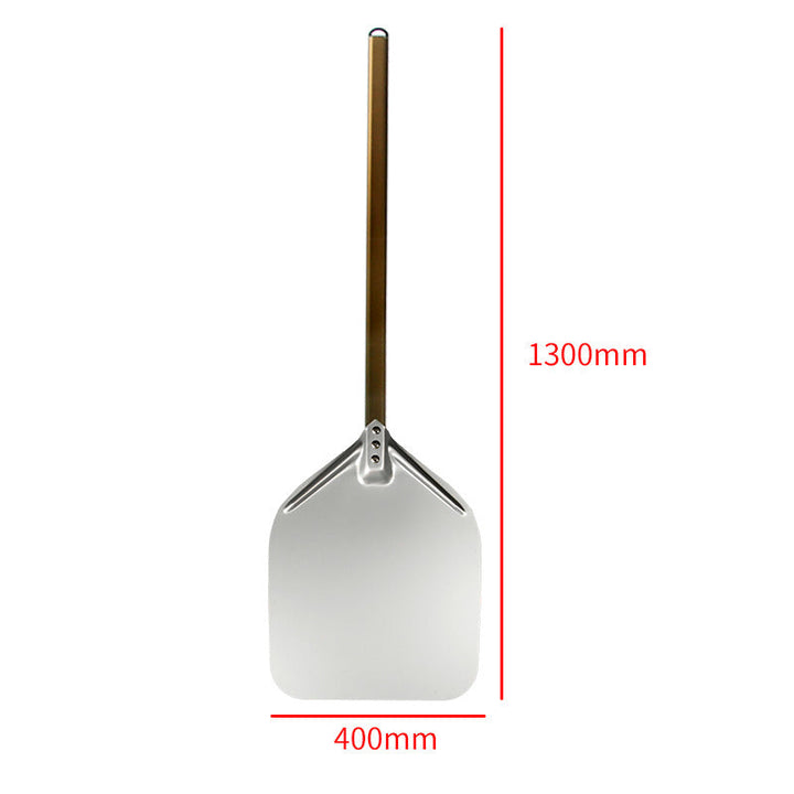 extra-long wooden handled aluminum pizza peel with flat square paddle Kalsten