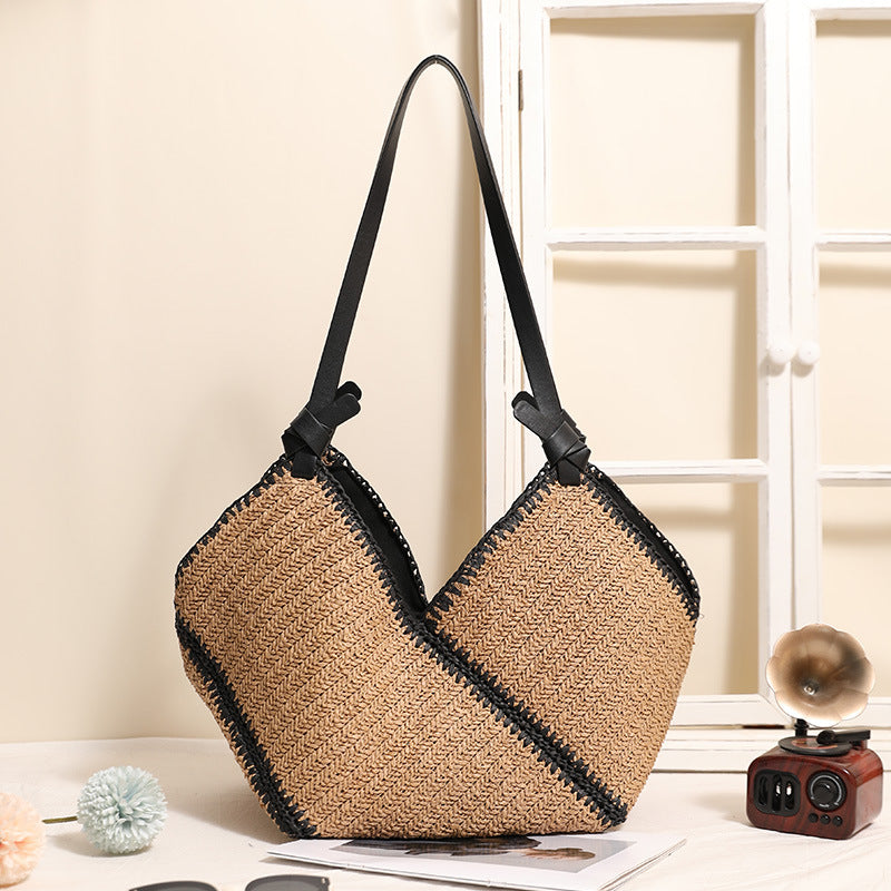 Handmade Boho bag with leather accents Kalsten