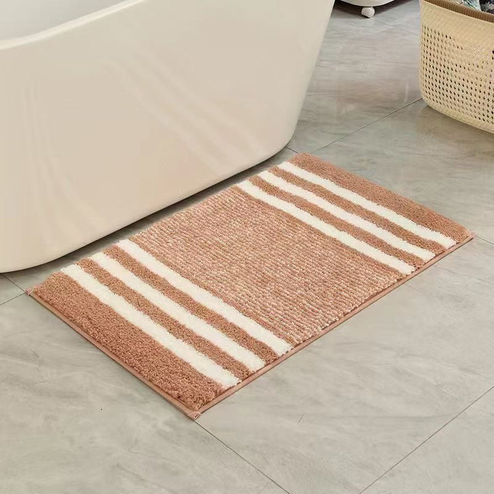 Textured Striped Bath Mat Kalsten