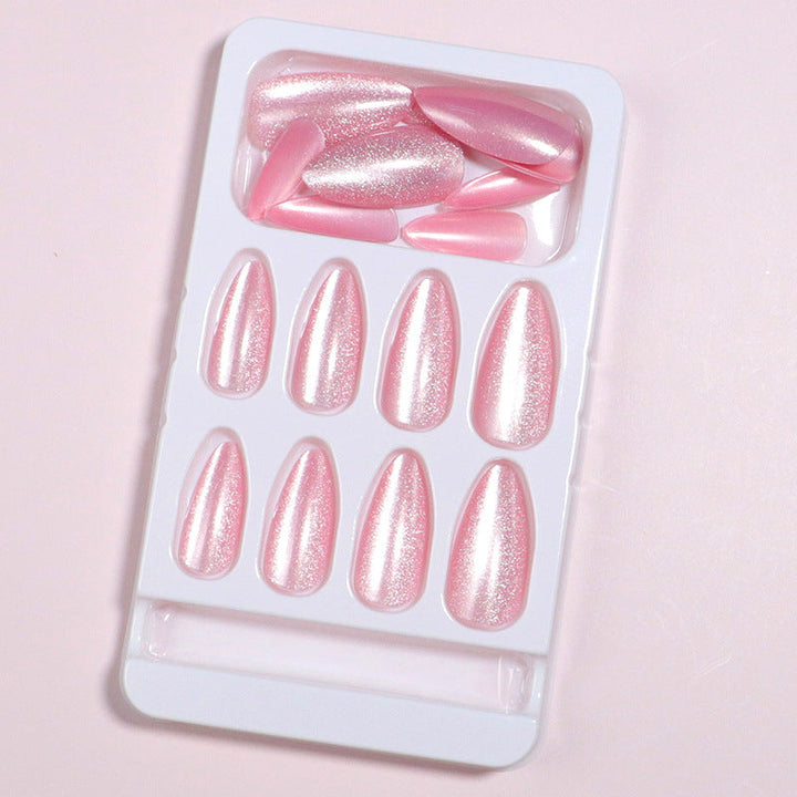 Sparkling Glittery Almond-Shaped Press-On Nails Kalsten