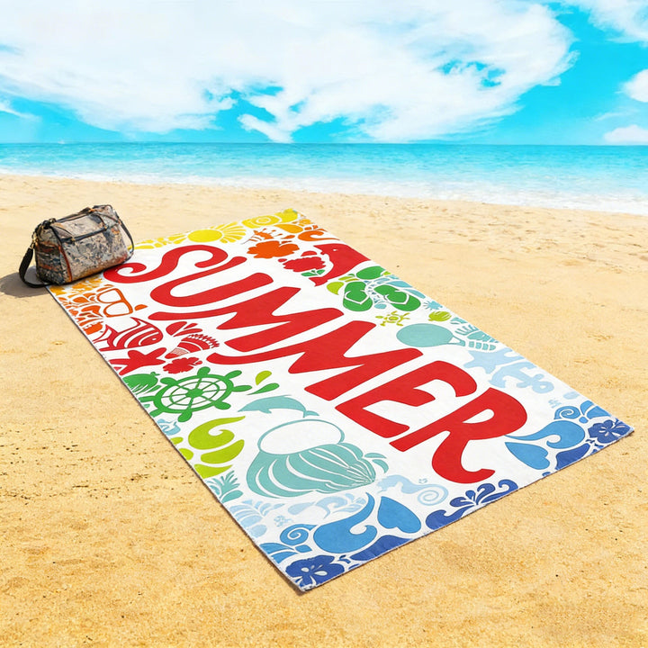 large beach towel with colorful butterfly design Kalsten