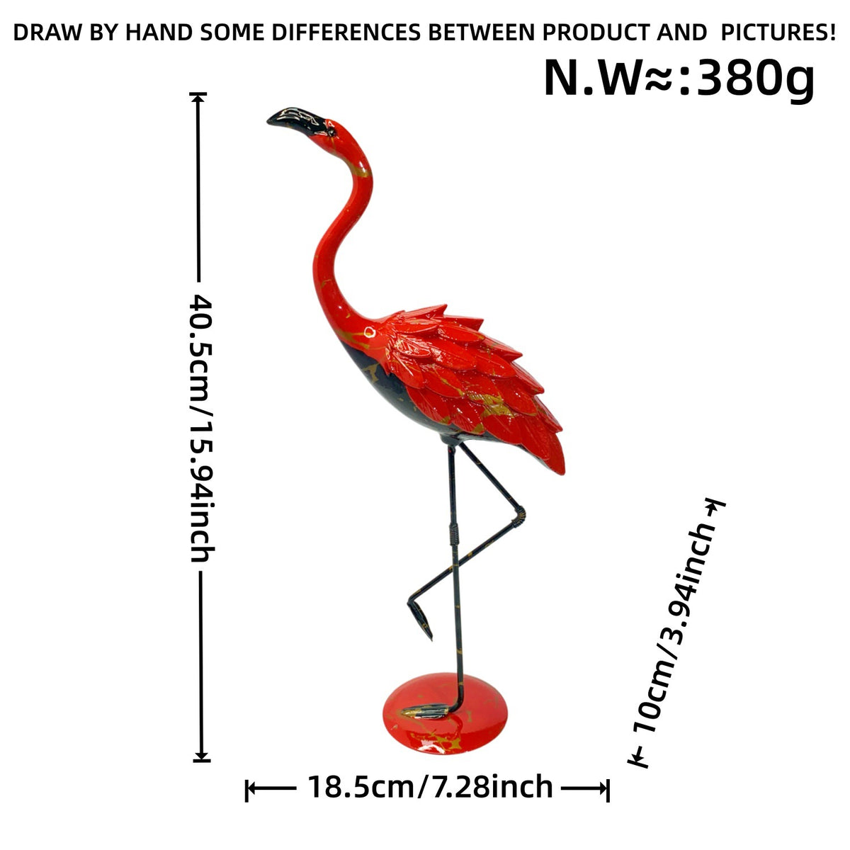 Decorative Flamingo Sculpture Acalora