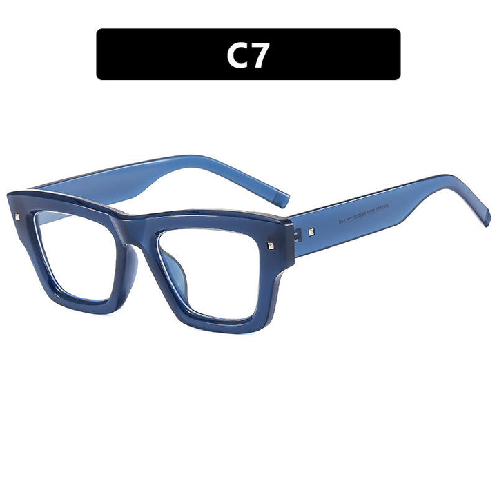 Ladies fashionable rectangular glasses with multifaceted design Kalsten