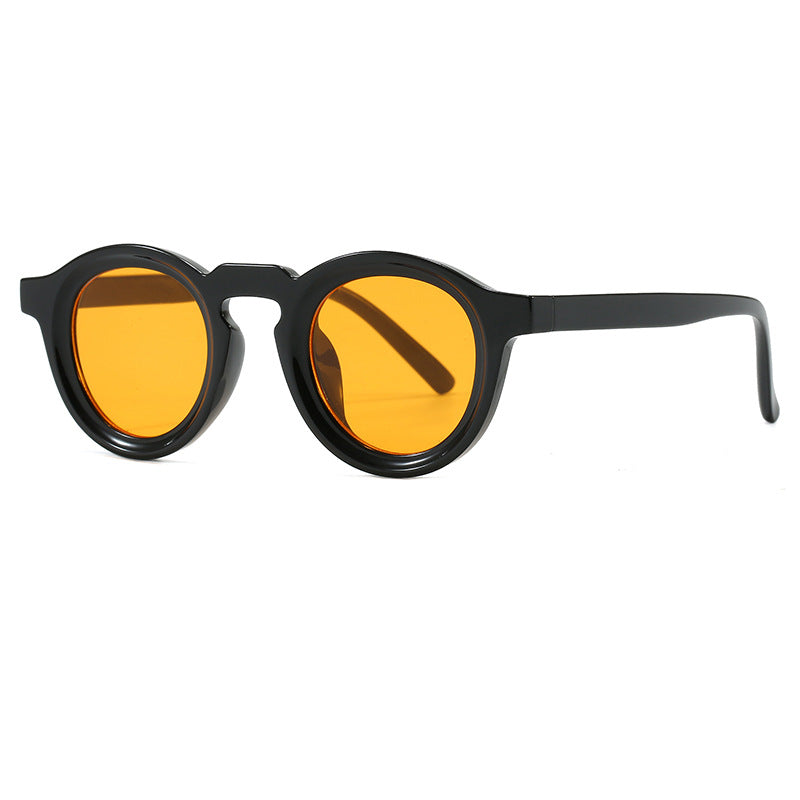 Women's fashionable round sunglasses with transparent frame and UV protection Kalsten