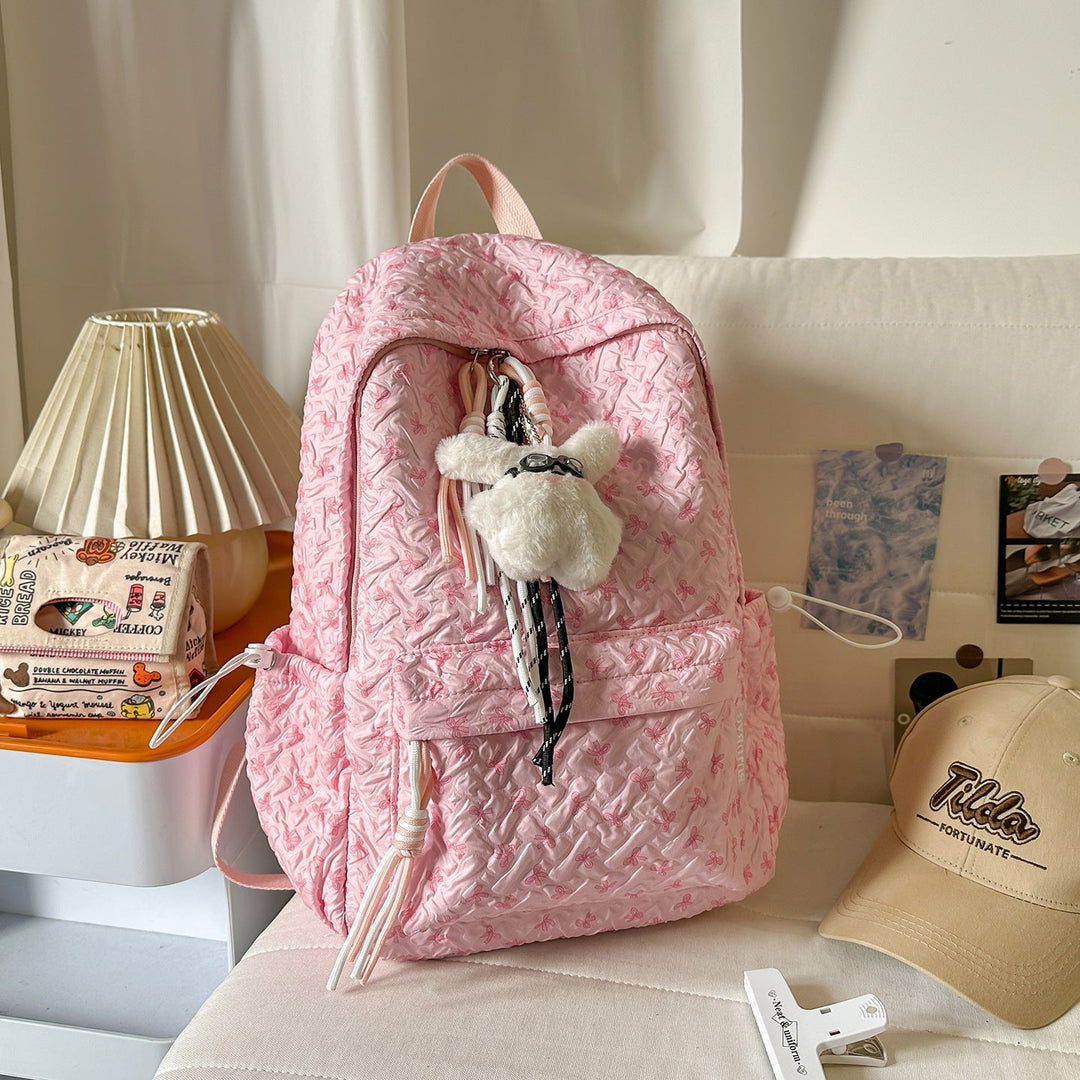 Textured Plush Multi-Compartt Backpack Kalsten