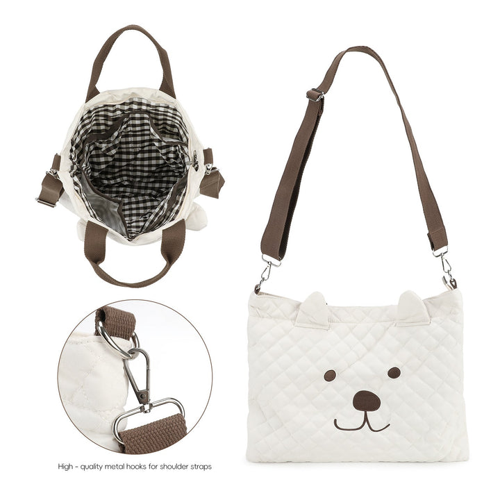Teddy Bear Motif Tote Bag Kalsten