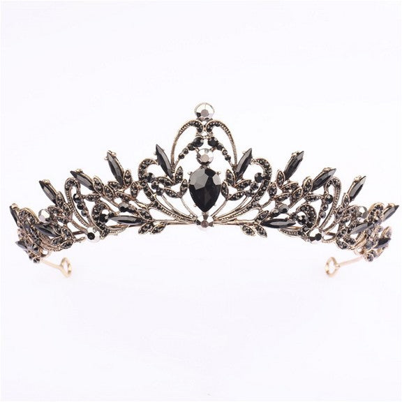 Ladies Elegant Hair Crown with Filigree Crystal Decorations Kalsten