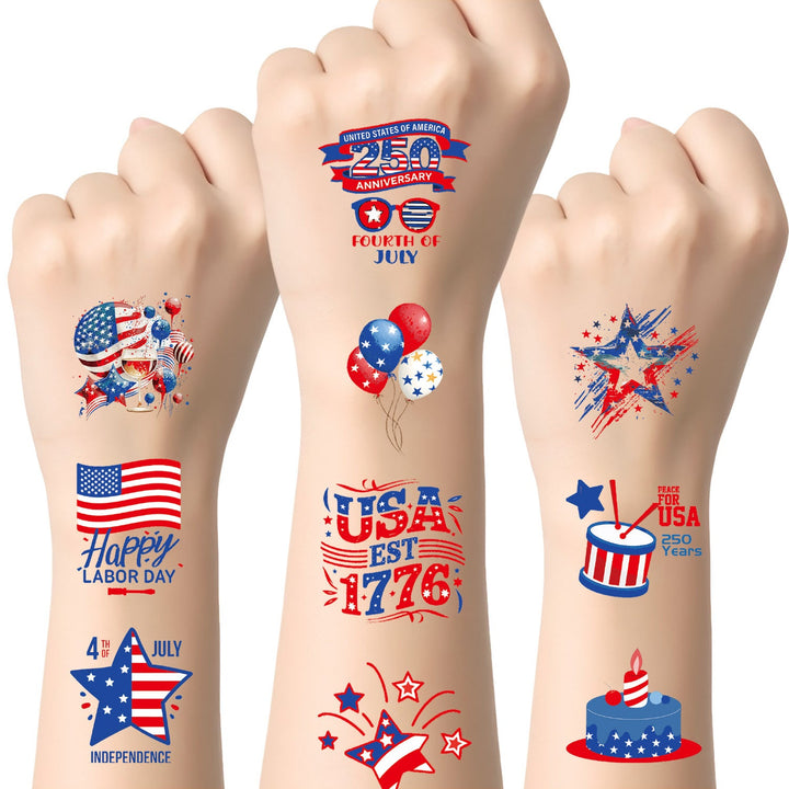 Unisex nan patriotic Party Sticker Collection with USA motifs on matte vinyl Kalsten