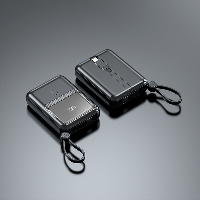 Compact power bank with integrated charging cable and digital display Kalsten