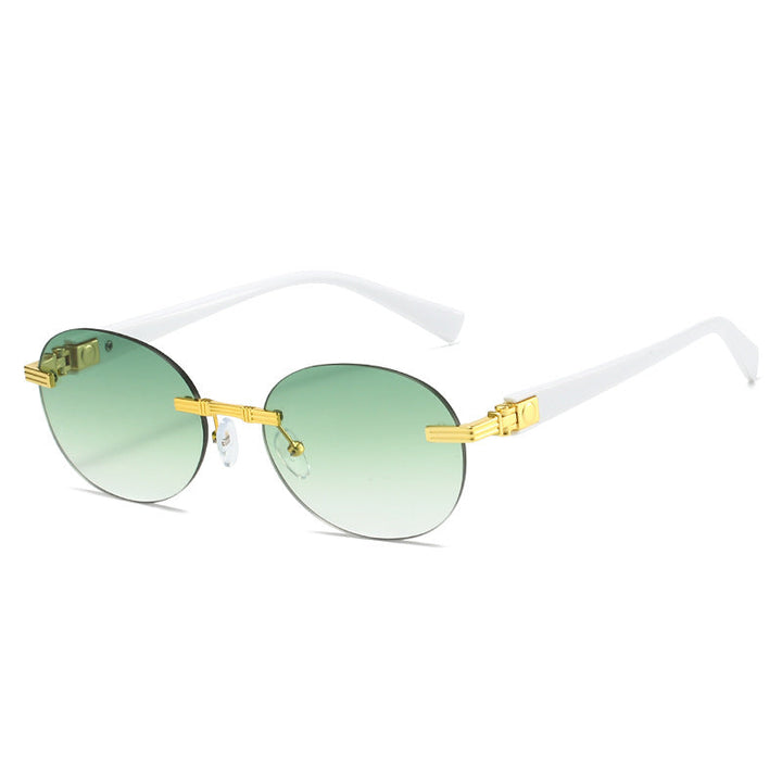 Women's fashionable sunglasses with transparent frame and flexible nose pad Kalsten