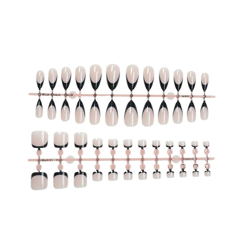 Stylish Press-On Nail Art Set with Elegant Design Acalora