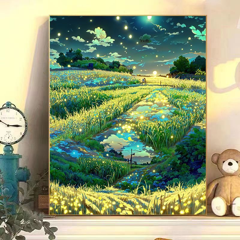 Enchanting Moonlit Landscape Canvas Art Kalsten