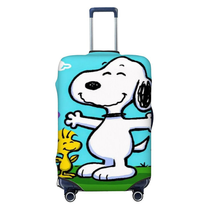 Unisex nano elastic suitcase cover with Snoopy comic motif, stretchy protective cover for trolley with four wheels Kalsten