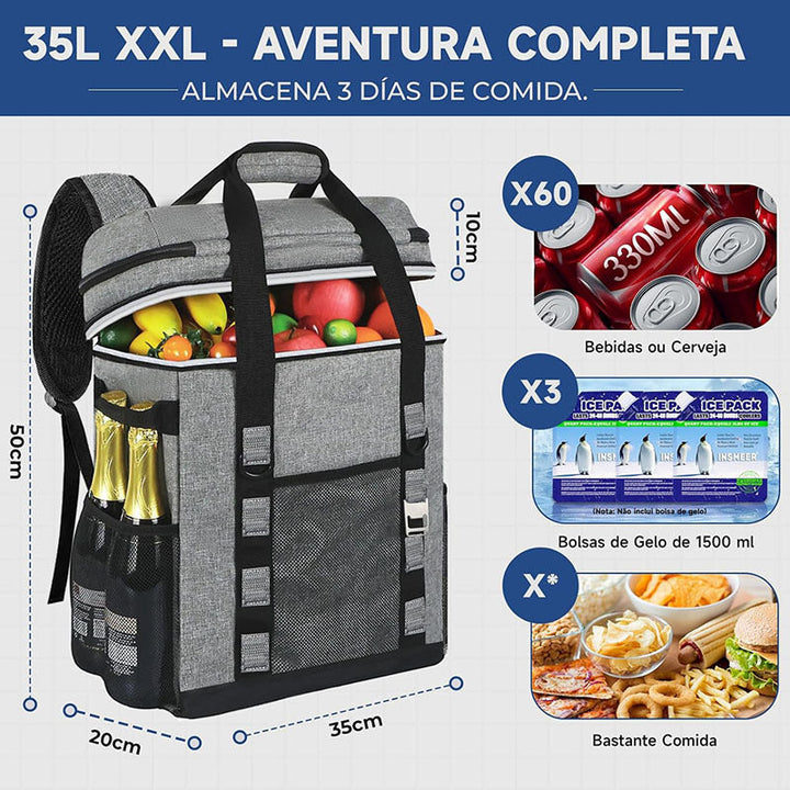 Women's Insulated Cooler Backpack with Generous Compartment Design Kalsten