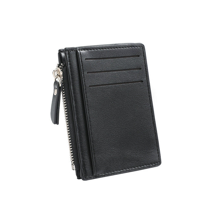 Compact Zippered Leather Cardholder Kalsten