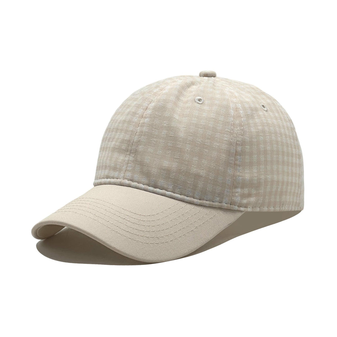 Ladies' fashionable cap with check pattern Brehn