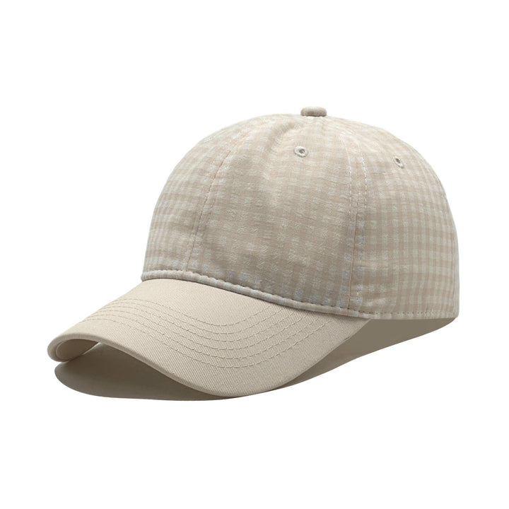 Ladies' fashionable cap with check pattern Brehn
