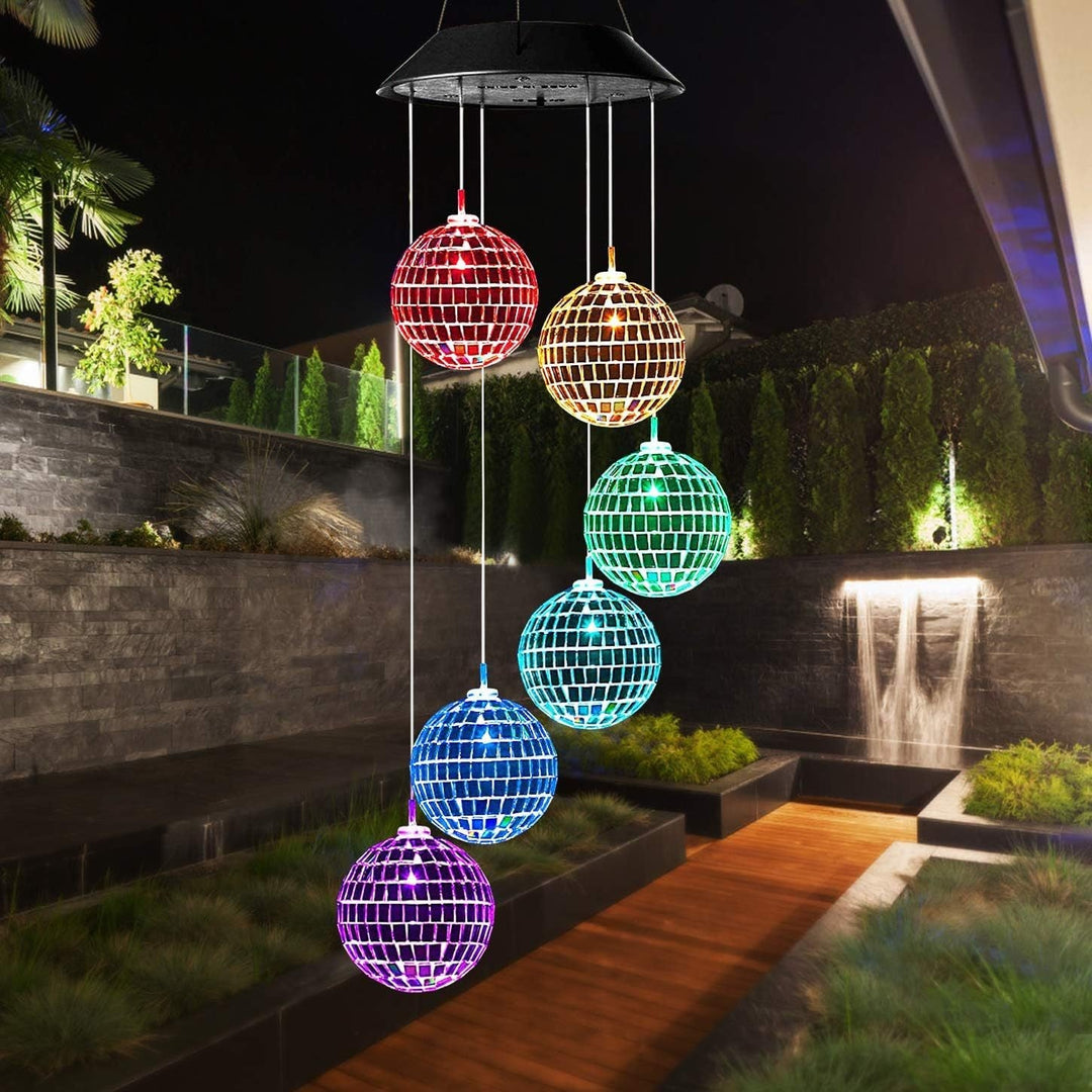 Solar-Powered Hanging Hummingbird LED Wind Chime With Color-Changing RGB Acrylic Birds And Weatherproof Top Kalsten