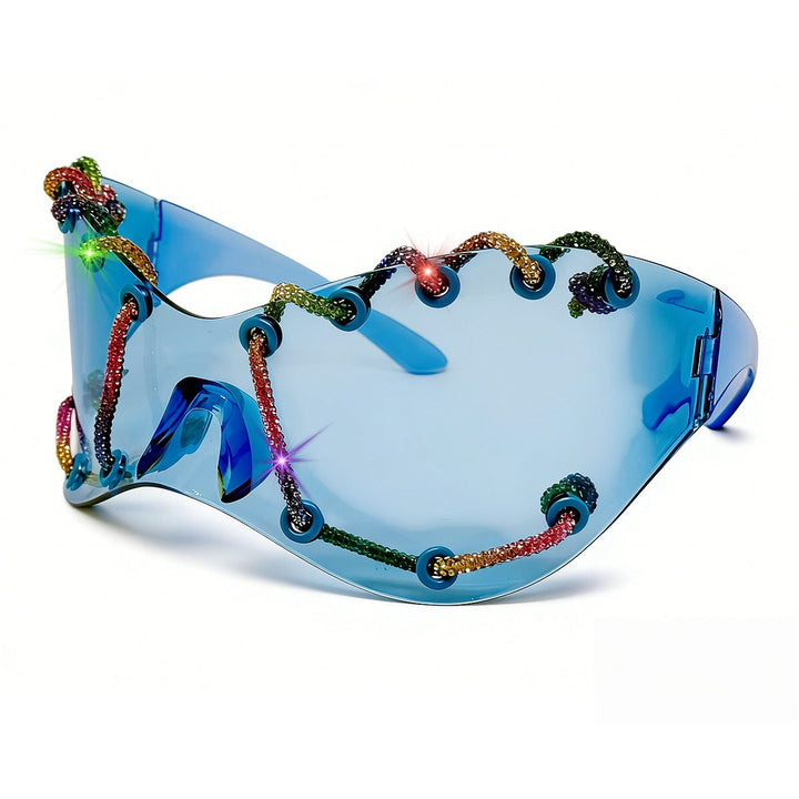 Women extravagant sunglasses with unique chain design Kalsten