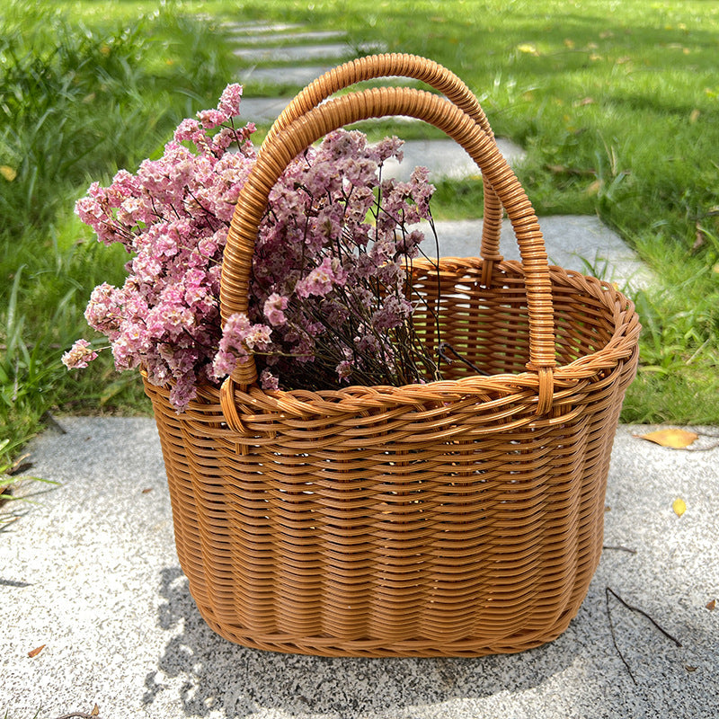 Ladies Handcrafted Basket with Sturdy Handles Kalsten