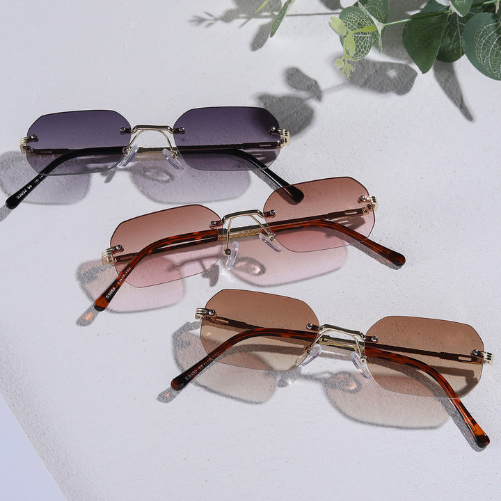 Women’s geometric sunglasses with filigree metal frame Kalsten