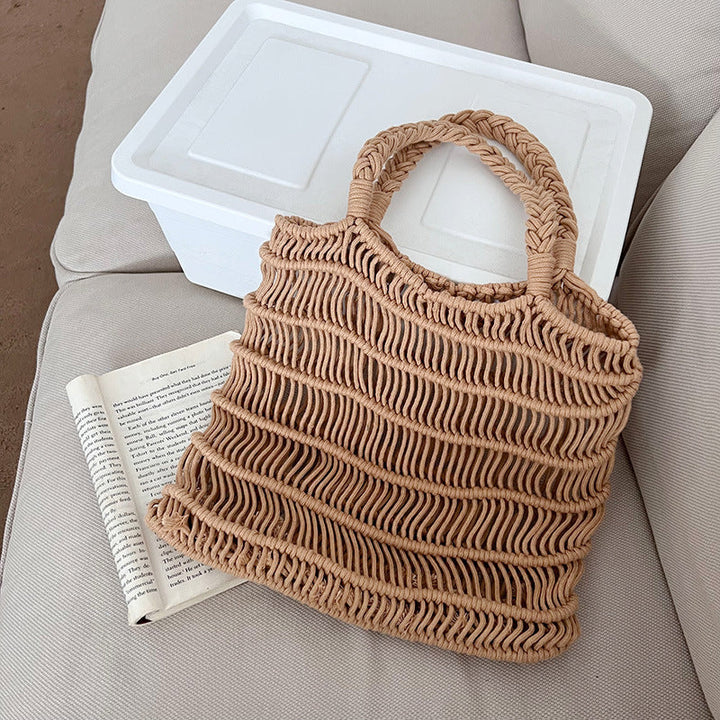 Handmade basket bag with braided design Kalsten