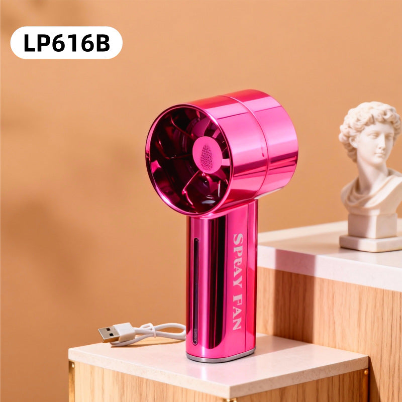 Women's portable spray fan with USB connection and ergonomic handle Kalsten