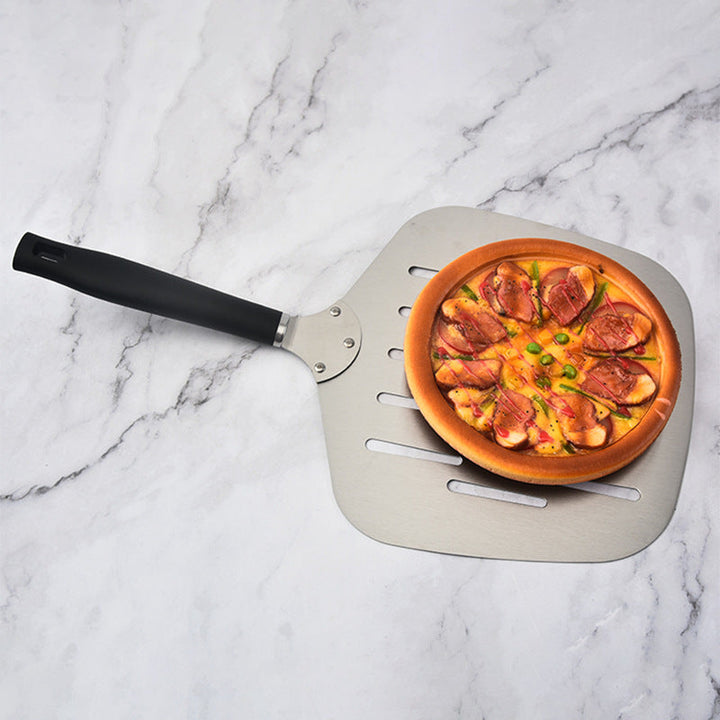 extra-wide perforated pizza peel ergonomic heat-resistant handle Kalsten