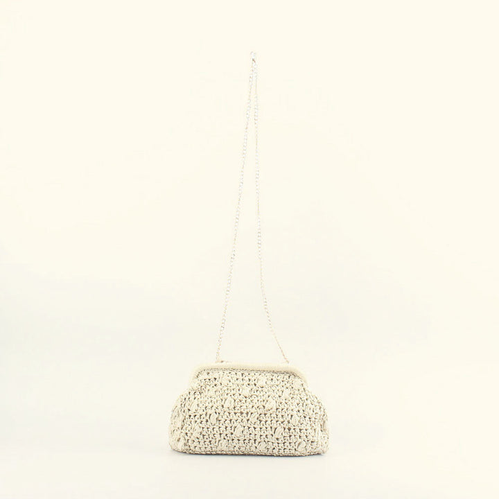 Elegant crochet handbag with fine chain strap Kalsten