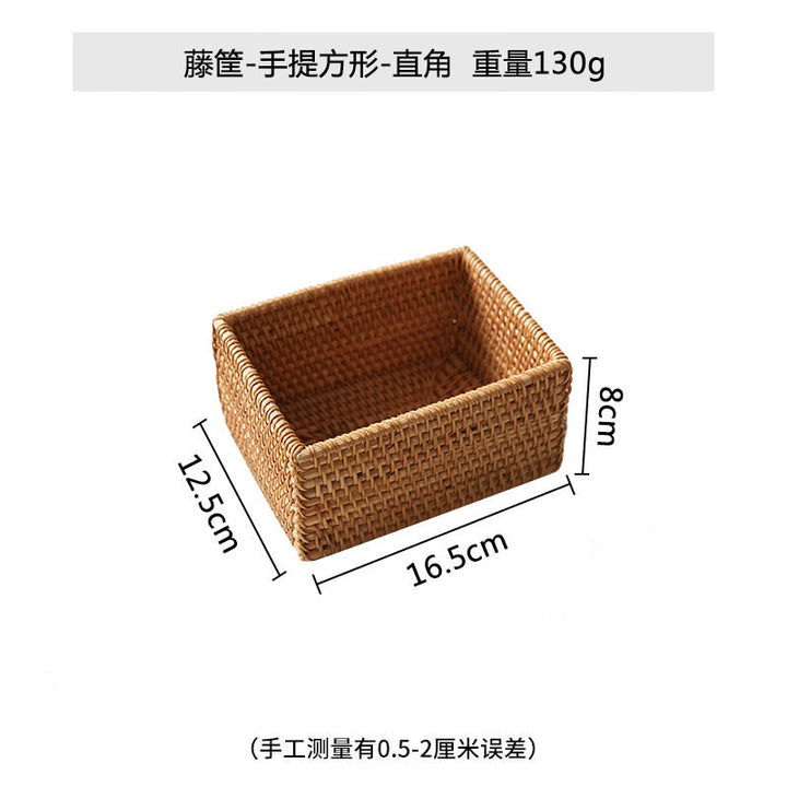 Women rectangular serving platter made of woven natural material Kalsten