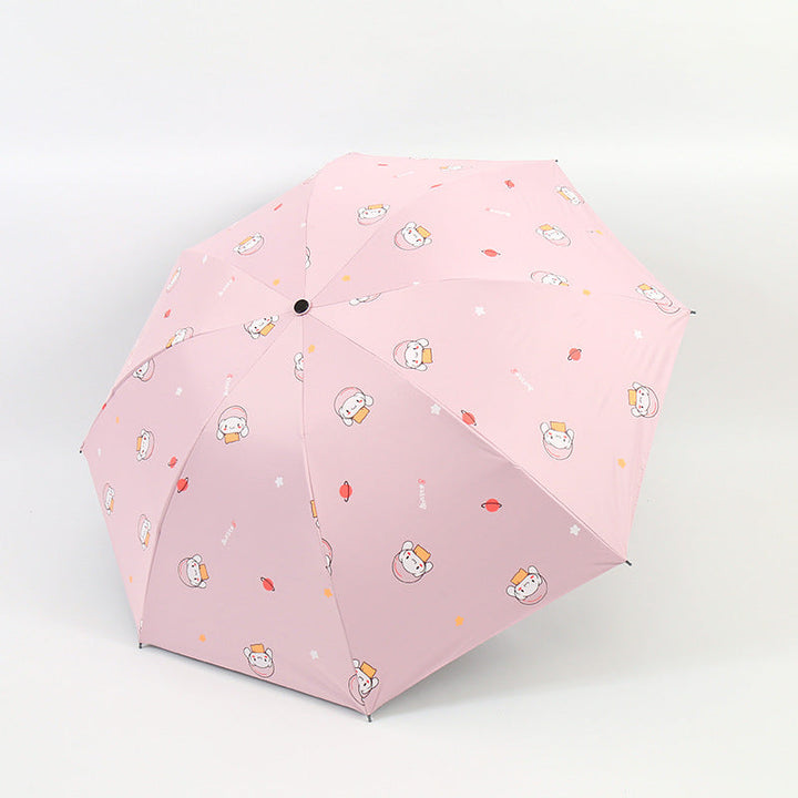Women's Folding Umbrella with Fun Animal Design Kalsten