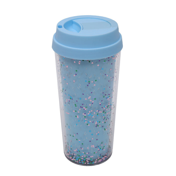 Ladies Glitter Drinking Cup with Leak-Proof Lid and Ergonomic Handle Kalsten