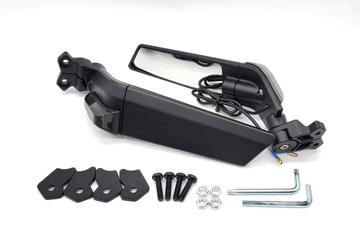 Adjustable motorcycle rearview mirrors with high-quality mounting system Kalsten
