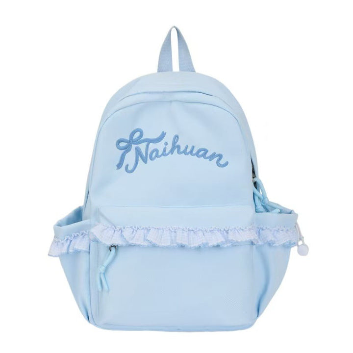 Embroidered Ruffled Backpack Kalsten