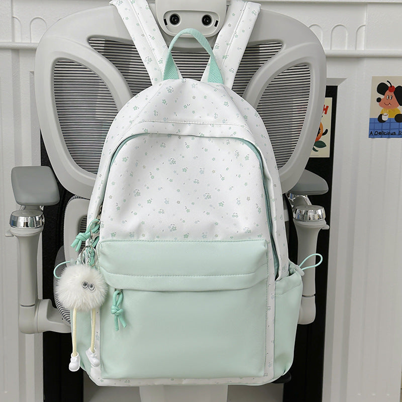 Floral Print School Backpack