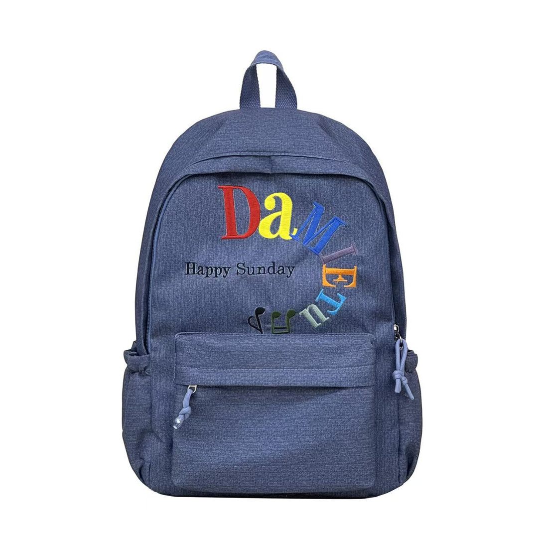 Colorful Embroidered Casual Backpack Kalsten