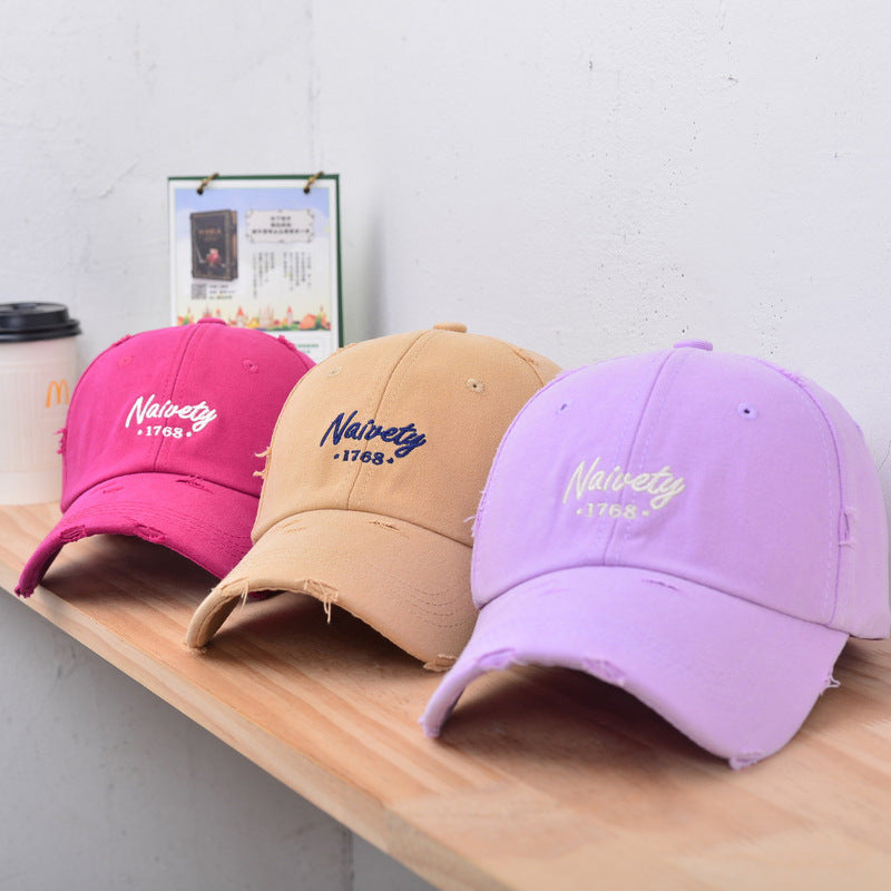 Men's Distressed Vintage Cotton Baseball Cap Kalsten
