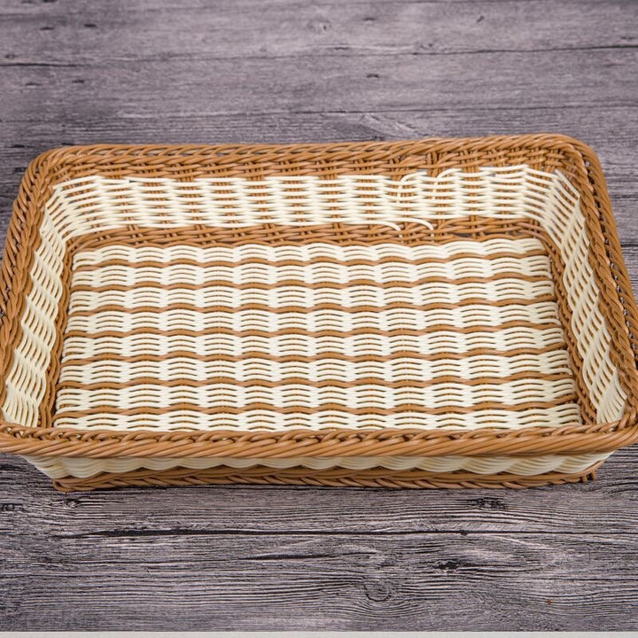 Unisex Rectangular Rattan Serving Basket Kalsten