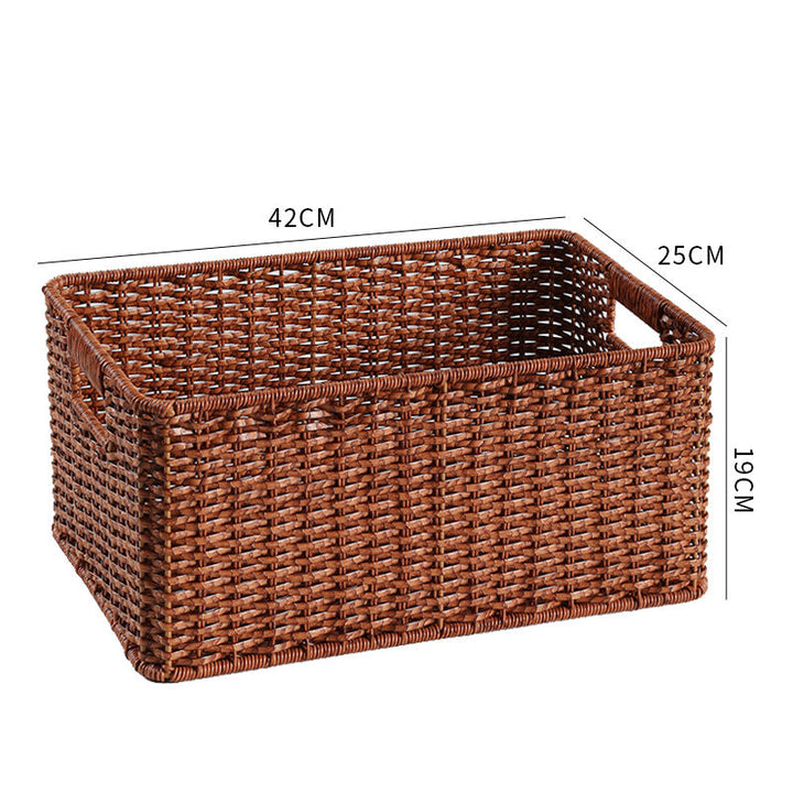 Large Woven Storage Bin with Ergonomic Cutout Handles Kalsten