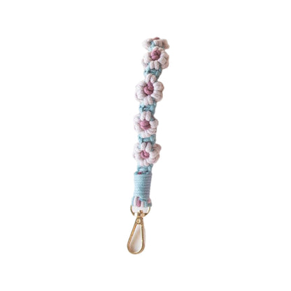 Macrame Keychain Holder with Floral Design Acalora